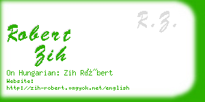 robert zih business card